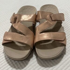 Vionic Pacific‎ Kyla Shoe Rose Gold 8W Slide On Adjustable podiatrist designed